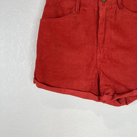 Superdown Dasha Shorts Rust High Rise Corduroy Cuffed Casual WomenSmall S - Picture 5 of 15